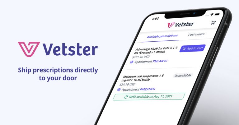 Pet prescriptions delivered to your doorstep using VetsterRx Online Pharmacy.